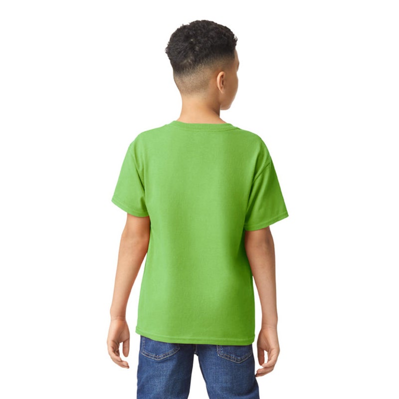 Gildan Unisex Child Youth Heavy Cotton T-shirt, Style G5000b, 2-pack, Lime, Medium US - Image 4